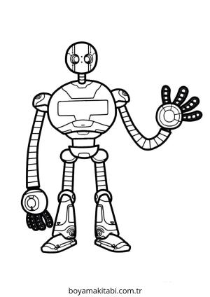 Robot boyama sayfası – evde etkinlik, ücretsiz yazdır