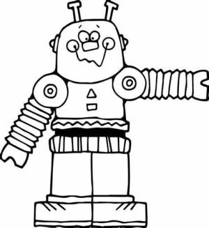 Robot boyama sayfası,  coloring page, Sevimli Robot Ücretsiz, 