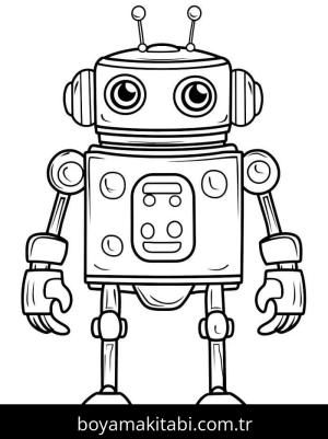 Robot boyama sayfası – yaratıcılık, eğlenceli etkinlik