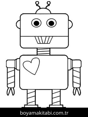 Robot boyama sayfası – renkli çizimler, okul öncesi