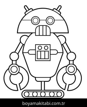 Robot boyama sayfası – sanatsal çalışma, çocuklar için