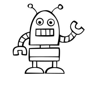 Robot boyama sayfası,  coloring page, Chibi Robotu, 