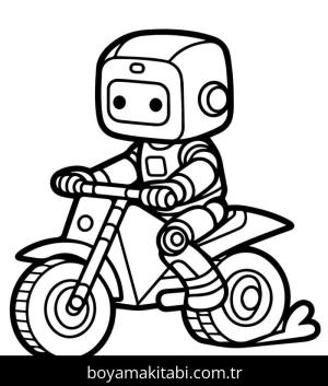 Robot boyama sayfası – kolay boyama, eğitici aktivite