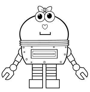 Robot boyama sayfası,  coloring page, Küçük Robot, 