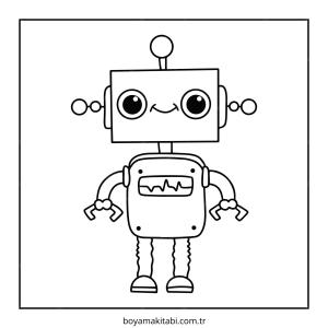 Robot boyama sayfası – el becerilerini geliştirir, boyama çalışması
