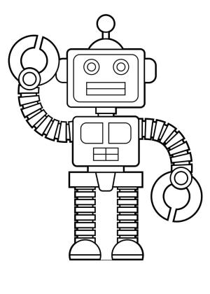 Robot boyama sayfası,  coloring page, Temel Robot, 