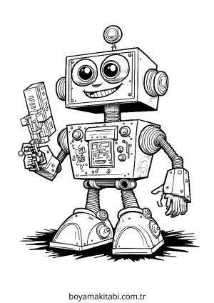 Robot boyama sayfası – ücretsiz yazdır, boyama etkinliği