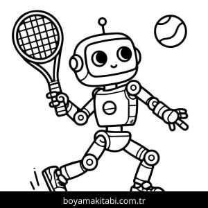 Robot boyama sayfası – evde etkinlik, ücretsiz yazdır