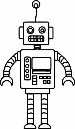 Robot boyama sayfası,  coloring page, Güzel Robot Ücretsiz Çekilişi, 