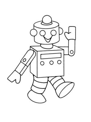 Robot boyama sayfası,  coloring page, Komik Robot, 