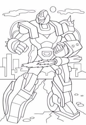 Robot boyama sayfası,  coloring page, Robot Dövüş, 