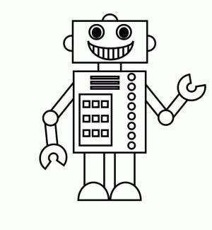 Robot boyama sayfası,  coloring page, Eğlence Robotu, 