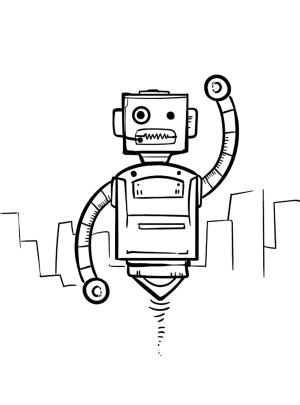 Robot boyama sayfası,  coloring page, Robot Ücretsiz Çizim, 