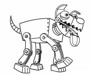 Robot boyama sayfası,  coloring page, Köpek Robotu, 