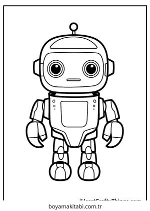 Robot boyama sayfası – boyama çalışması, yaratıcılığı geliştirir