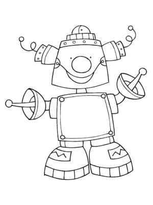 Robot boyama sayfası,  coloring page, Palyaço Robot, 