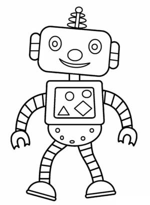 Robot boyama sayfası,  coloring page, Eğlenceli Robot, 