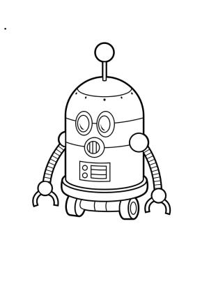 Robot boyama sayfası,  coloring page, Temel Küçük Robot, 