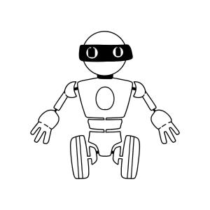 Robot boyama sayfası,  coloring page, Robot Ücretsiz Resimler, 