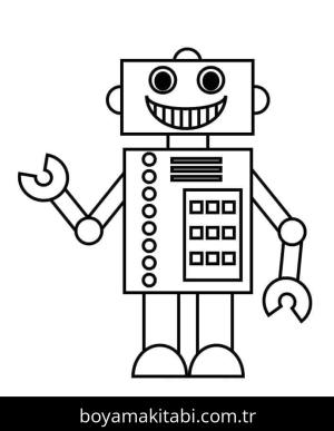 Robot boyama sayfası – boyama çalışması, yaratıcılığı geliştirir