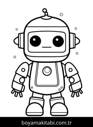 Robot boyama sayfası – boyama çalışması, yaratıcılığı geliştirir