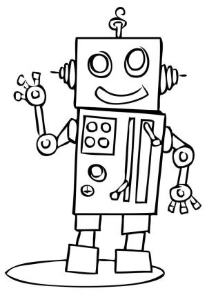 Robot boyama sayfası,  coloring page, Robot çizimi, 