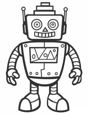 Robot boyama sayfası,  coloring page, Robot Ayakta, 