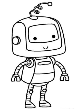 Robot boyama sayfası,  coloring page, Çok Güzel Robot, 