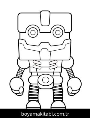 Robot boyama sayfası – sanatsal çalışma, çocuklar için