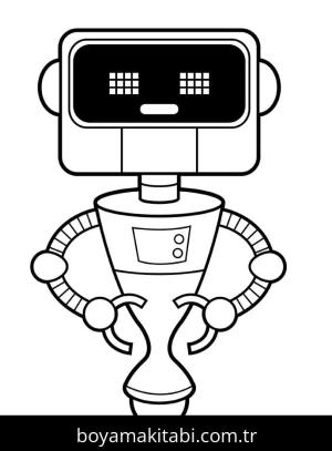 Robot boyama sayfası – okul öncesi, evde etkinlik