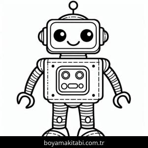 Robot boyama sayfası – keyifli zaman, renkli çizimler