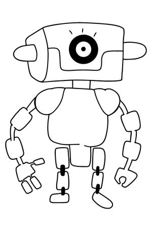 Robot boyama sayfası,  coloring page, İnanılmaz Robot, 