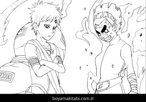 Rock Lee boyama sayfası – sanatsal çalışma, çocuklar için