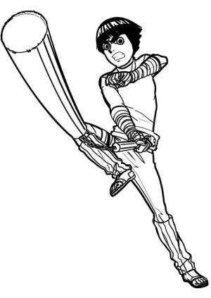 Rock Lee boyama sayfası,  coloring page, Büyük Rock Lee, 