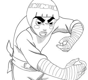 Rock Lee boyama sayfası,  coloring page, İnanılmaz Rock Lee, 