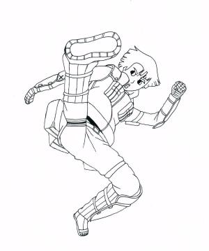 Rock Lee boyama sayfası,  coloring page, Büyük Rock Lee Tekme, 