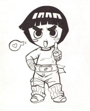 Rock Lee boyama sayfası,  coloring page, Chibi Rock Lee Sevimli, 