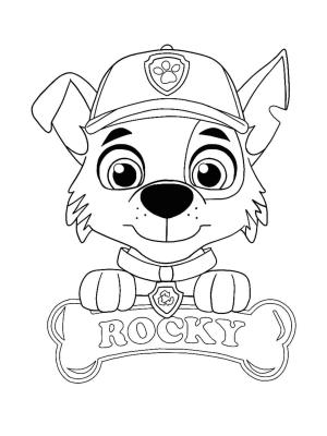 Rocky Paw Patrol boyama sayfası, coloring page, Küçük Rocky Paw Patrol,