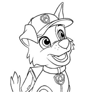 Rocky Paw Patrol boyama sayfası, coloring page, Gülümseyen Rocky,