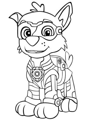 Rocky Paw Patrol boyama sayfası, coloring page, PAW Patrol Mighty Pups Rocky,