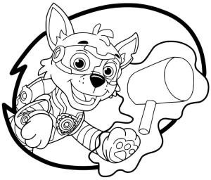 Rocky Paw Patrol boyama sayfası, coloring page, Mighty Pups Rocky,