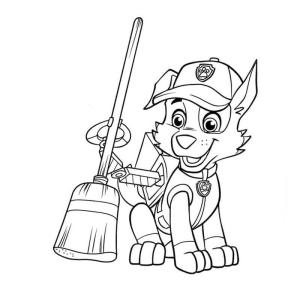 Rocky Paw Patrol boyama sayfası, coloring page, Eğlenceli Rocky Paw Patrol,