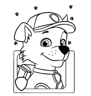 Rocky Paw Patrol boyama sayfası, coloring page, Ücretsiz Yazdırılabilir Rocky Paw Patrol,
