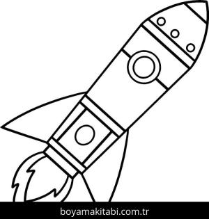 Roket boyama sayfası – boyama çalışması, yaratıcılığı geliştirir