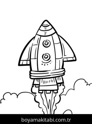 Roket boyama sayfası – ücretsiz yazdır, boyama etkinliği