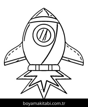 Roket boyama sayfası – evde etkinlik, ücretsiz yazdır