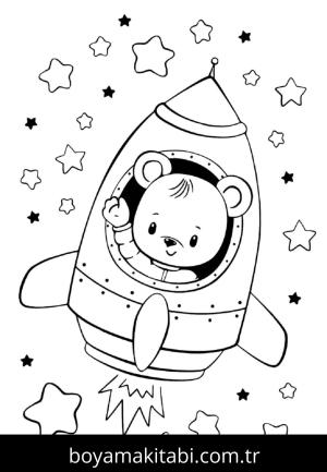 Roket boyama sayfası – ücretsiz yazdır, boyama etkinliği