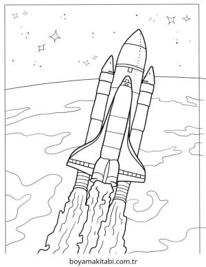 Roket boyama sayfası – yaratıcılığı geliştirir, keyifli zaman