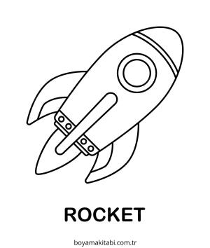 Roket boyama sayfası – yaratıcılık, eğlenceli etkinlik