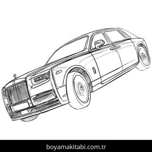 Rolls Royce boyama sayfası – kolay boyama, eğitici aktivite